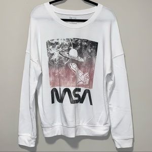 White NASA Crew Neck